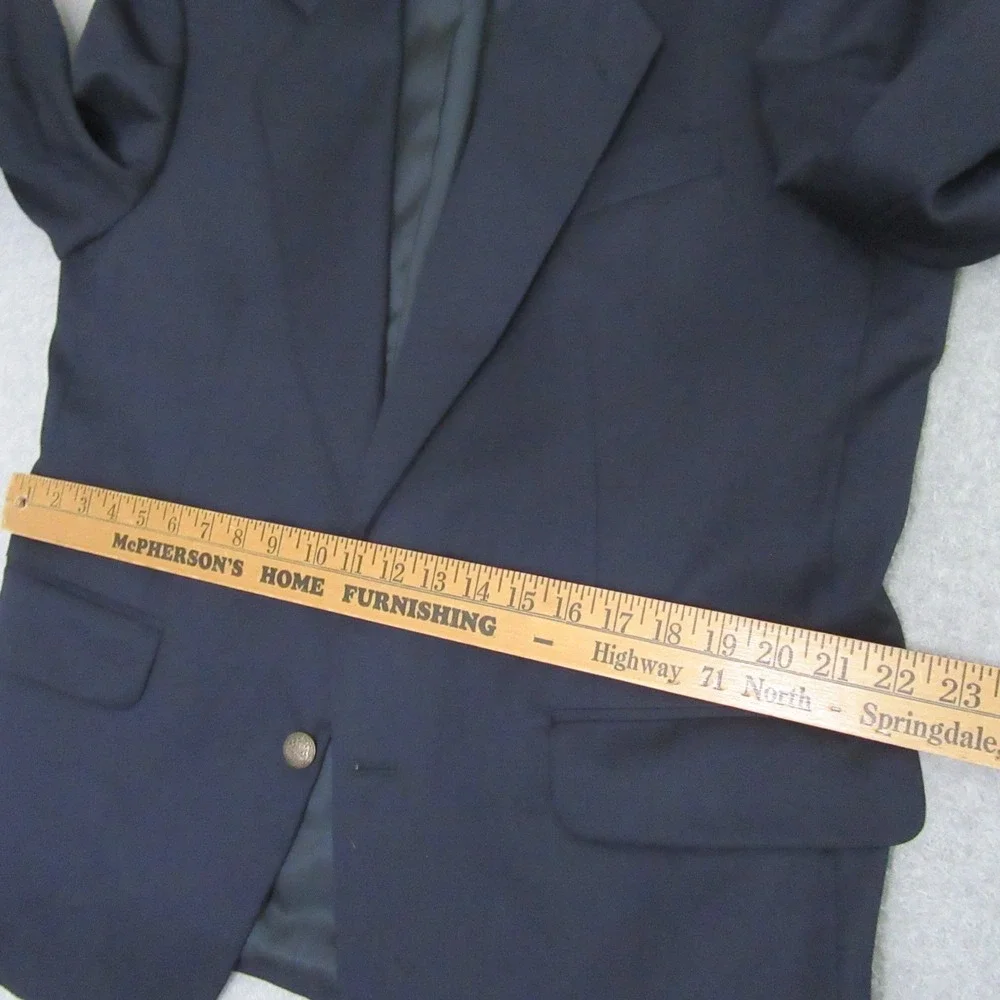 Oscar De La Renta Mens Classic Blue‎ Blazer 42S 100% Wool Sport Coat Ventless